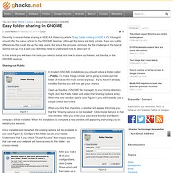 Easy folder sharing in GNOME