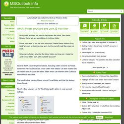 IMAP: Folder structure and Junk E-mail filter