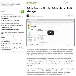 FolderBoy Is a Simple, Folder-Based To-Do Manager