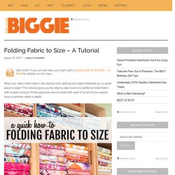 Folding Fabric to Size - A Tutorial