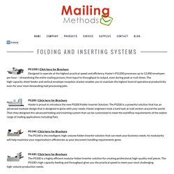 Folding & Inserting Systems at Mailing Methods Inc