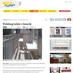 Folding table + bench