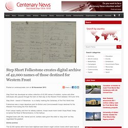 Step Short Folkestone creates digital archive of 42,000 names