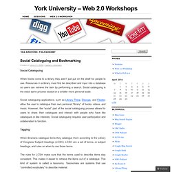 Folksonomy - Web 2.0 Workshops