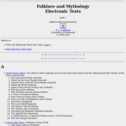 Folktexts: A library of folktales, folklore, fairy tales, and mythology ...