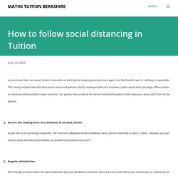 How to follow social distancing in Tuition