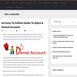 An Easy To Follow Guide To Open A Demat Account