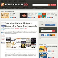 20+ Must Follow Pinterest Boards for Event Professionals