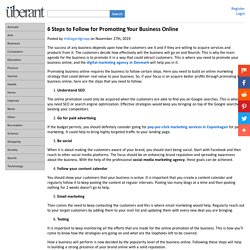 6 Steps to Follow for Promoting Your Business Online