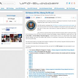 NSA Releases UFO Files, Following The FBI's Lead - UFO Blogger : Exclusive 2013 UFO News Stories, Flying Saucers and UFOs Sightings Videos