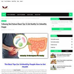 Following Best Natural Boost Tips To Get Healthy For Unhealthy People