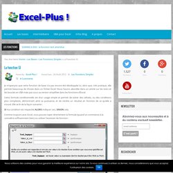 SI : la fonction conditionnelle dans Excel