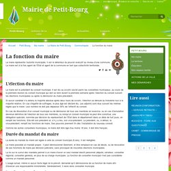 La fonction du maire - Mairie de Petit-Bourg