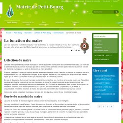 La fonction du maire - Mairie de Petit-Bourg