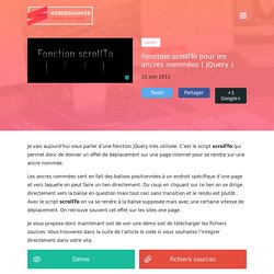 Fonction scrollTo pour les ancres nommées ( jQuery )