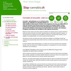 Les effets sur la fonction sexuelle - Stop-Cannabis.ch