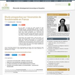 Etude prospective sur l’économie de fonctionnalité en France