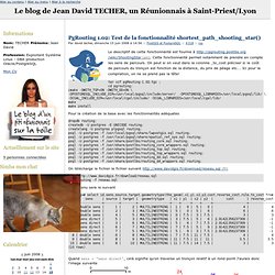 PgRouting 1.02: Test de la fonctionnalité shortest_path_shooting_star() - Le blog de Jean David TECHER, un Réunionnais à Saint-Priest/Lyon