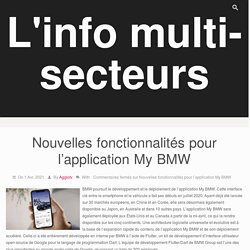 Nouvelles fonctionnalités pour l’application My BMW