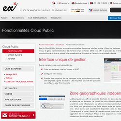 Fonctionnalités Cloud Public