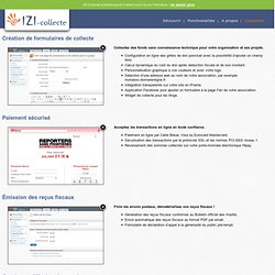 Fonctionnalités du logiciel IZI-collecte.com