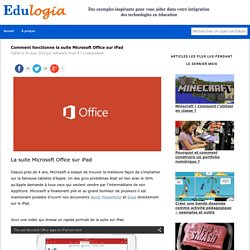 Comment fonctionne la suite Microsoft Office sur iPad