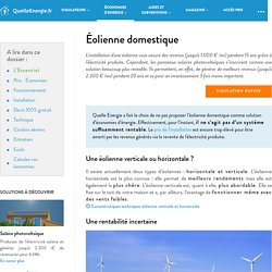 Éolienne domestique : Fonctionnement, Installation, Prix, Economies, Technique