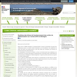 bretagne_developpement-durable_gouv_fr 24/04/20 Synthèse des bilans de fonctionnement des unités de méthanisation sur l’année 2018 en Bretagne