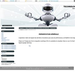 Chapitre 5 : FONCTIONNEMENT D’UN SYSTÈME AUTOMATISÉ : L'Aspirateur Robot... - TECHNOLOGIE - Mr. HABRAN