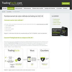 Fonctionnement de la méthode de trading du CAC 40 TradingFacile