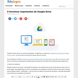 9 fonctions importantes de Google Drive