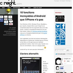 10 fonctions incroyables d'Android que l'iPhone n'a pas