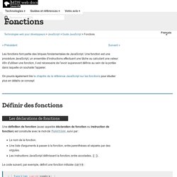 Fonctions - JavaScript