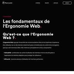 Les fondamentaux de l'Ergonomie Web - Pierre Lainé