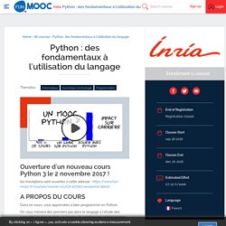 FUN - Python : des fondamentaux à l'utilisation du langage