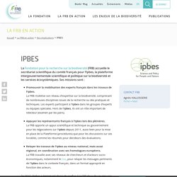 IPBES Fondation pour la recherche sur la Biodiversité