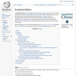 2008 création Fondation Chirac