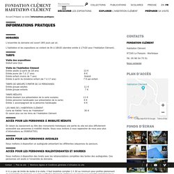 Fondation Clément - Informations pratiques