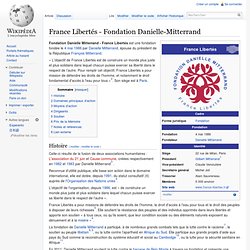 France Libertés - Fondation Danielle-Mitterrand