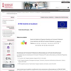 Fondo Social Europeo FP - Generalitat Valenciana