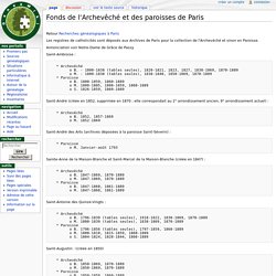 Paris - Fonds de l'Archevêché et des paroisses de Paris