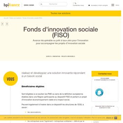 Fonds d'innovation sociale (FISO)