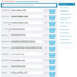 Font Generator & Font Changer - Cool Fancy Text Generator