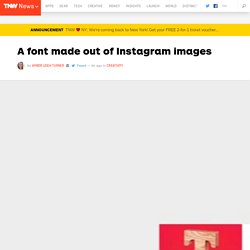 A font made out of Instagram images