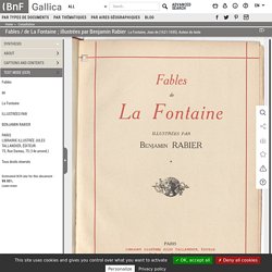Fables / de La Fontaine ; illustrées par Benjamin Rabier