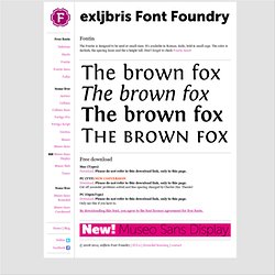 Fontin - a free font from exljbris Font Foundry