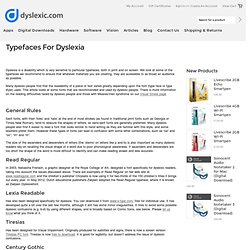 Dyslexia Information:Â Typefaces for Dyslexiaâ€“ an article fromÂ iansyst Ltd