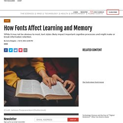 How Fonts Affect Learning and Memory