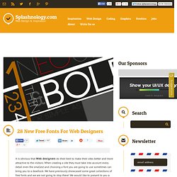 28 Fonts For Web Designers