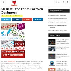 50 Best Free Fonts For Web Designers